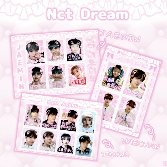 Nct dream character faces sticker sheets