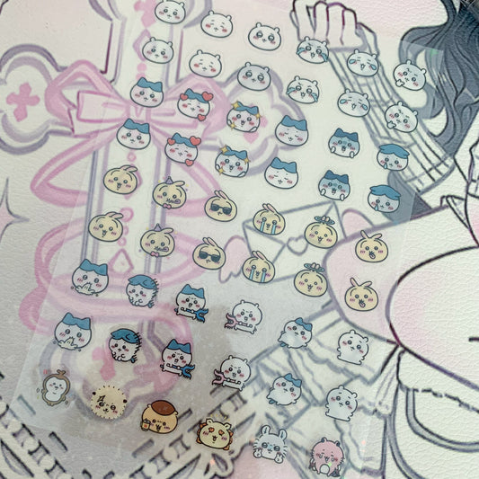 Chiikawa faces sticker sheet