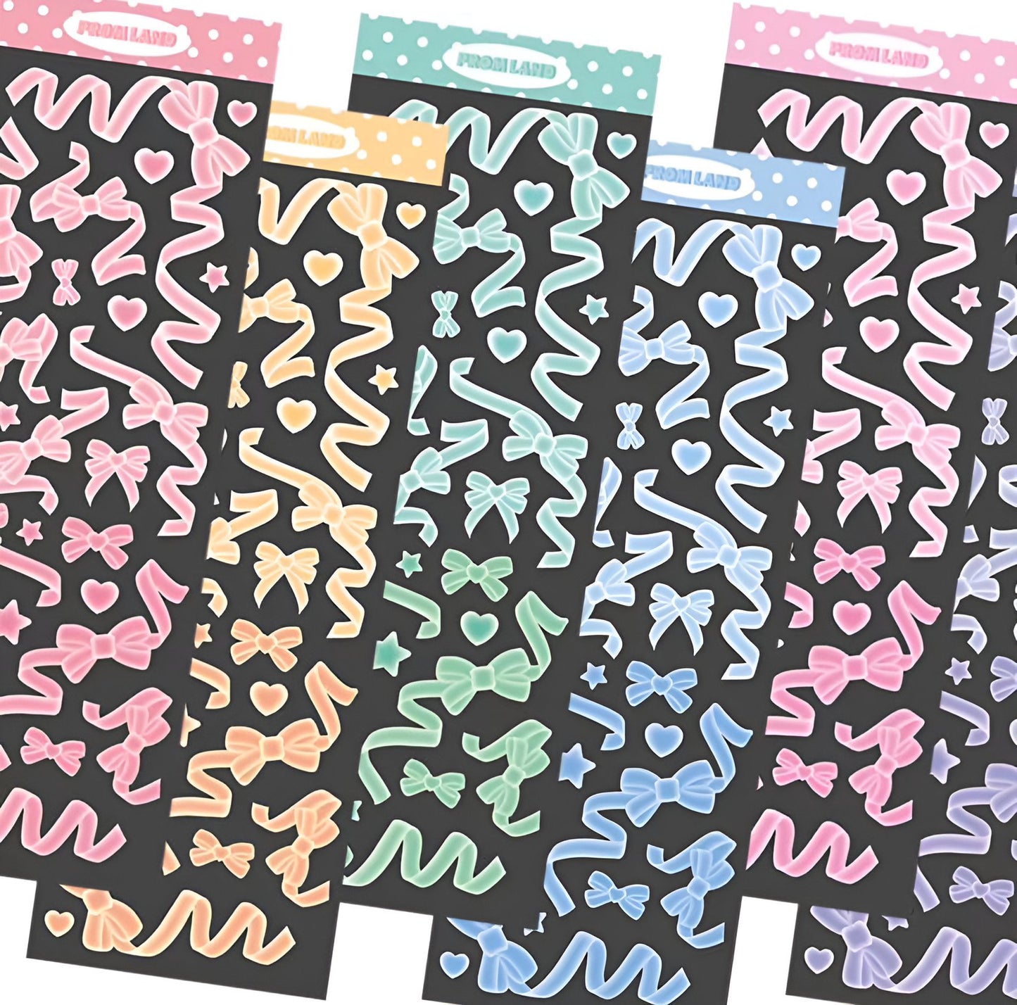 Bow ribbons sticker sheet