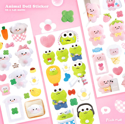 Plushies sticker sheets