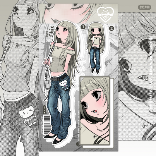 Mono chic sticker sheet