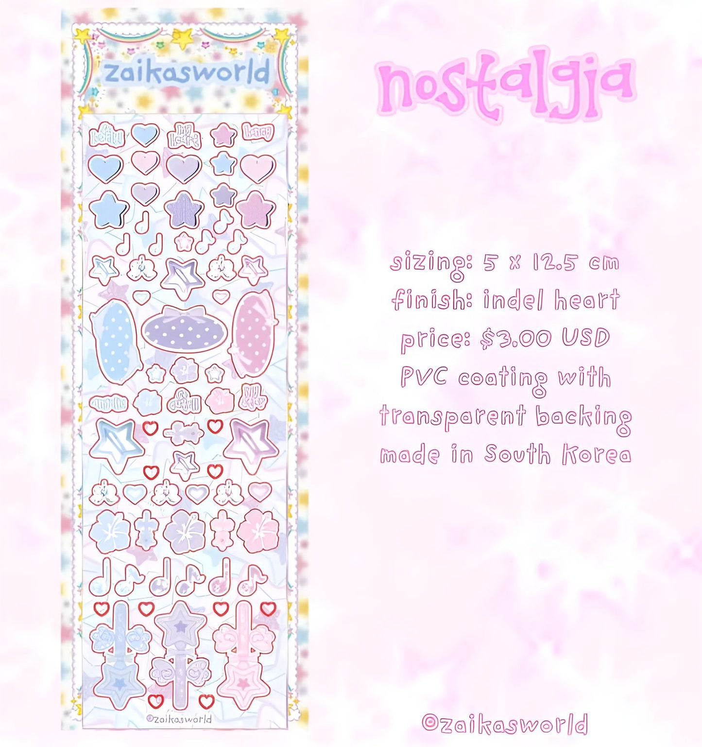 Nostalgia sticker sheet