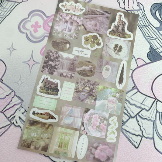 Princess castle sticker sheet