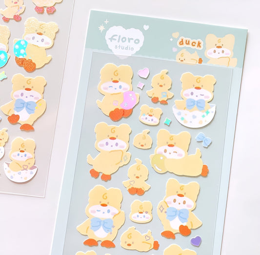 Duck onesie sticker sheet