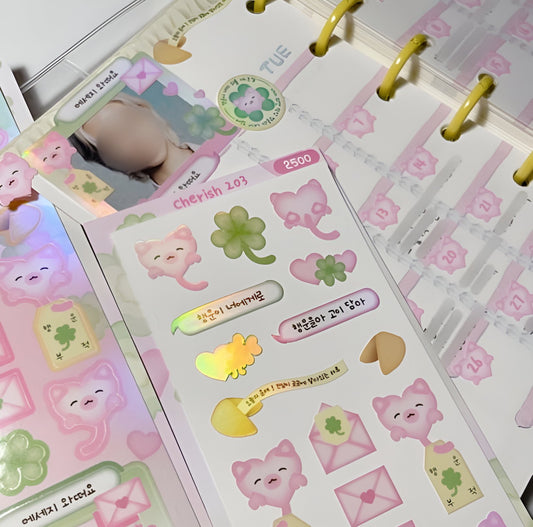 Clover envelopes sticker sheet