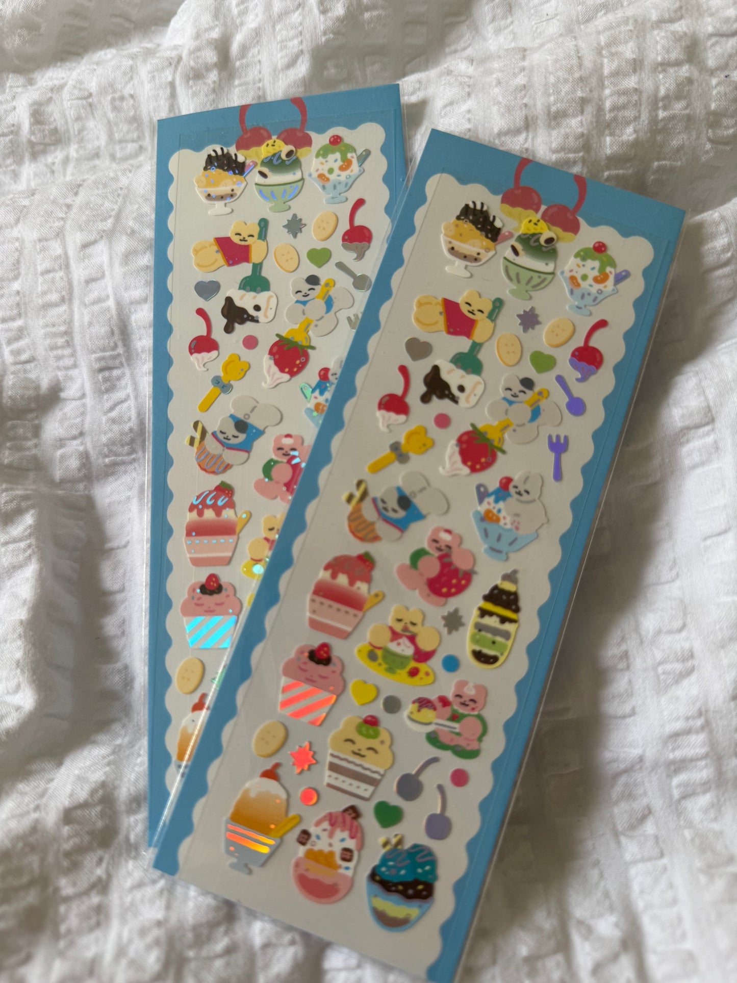 Dipping fruits sticker sheet