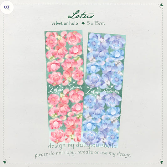 Lotus flowers sticker sheet