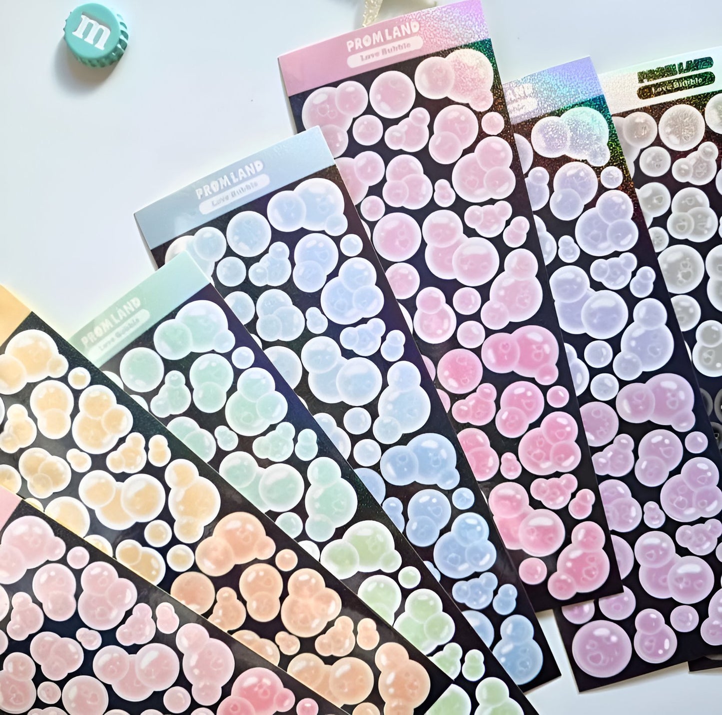 Sparkly bubble sticker sheet