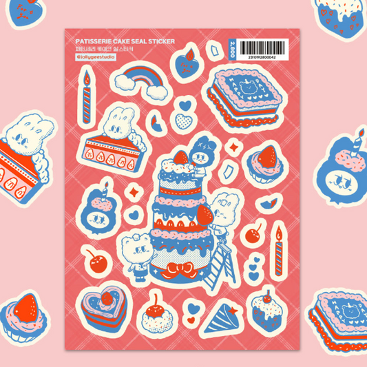 Tall cake sticker sheet