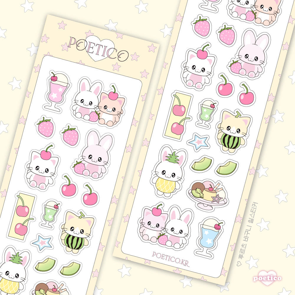 Fruity friends sticker sheet