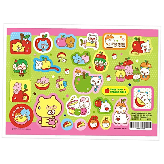 Apple bears sticker sheet