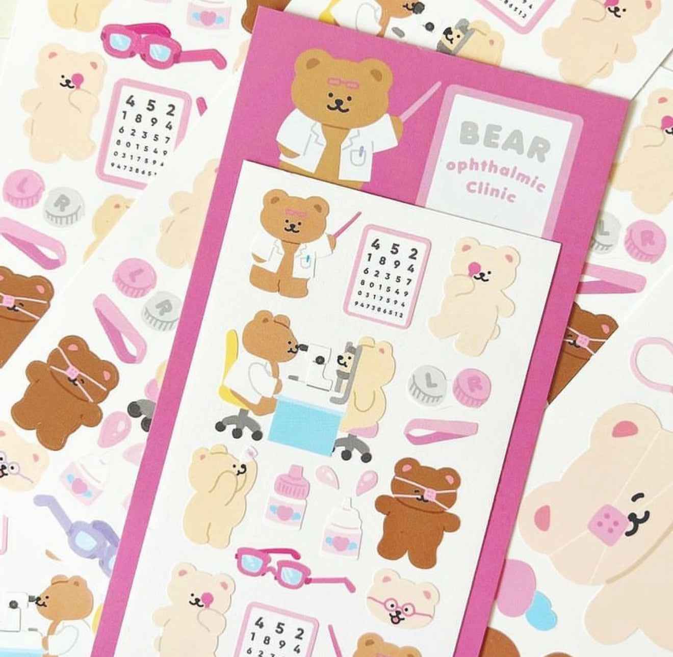 Doctor bear sticker sheet