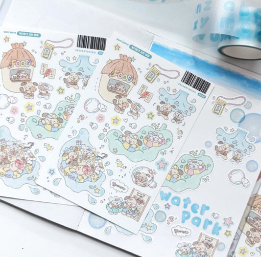 Water park sticker sheet