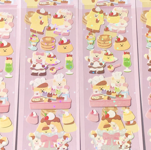 Pancake chef sticker sheet