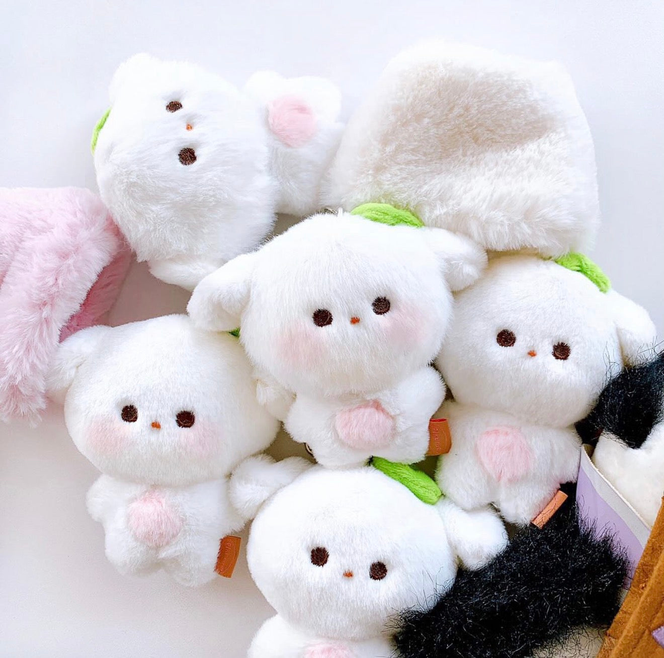 Clover pup plushie keychain