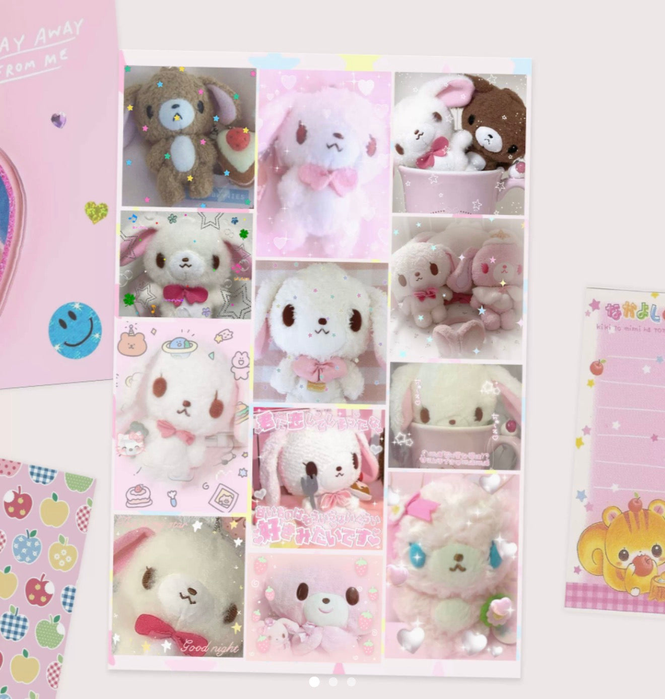 Sugar bunnies plush sticker sheet