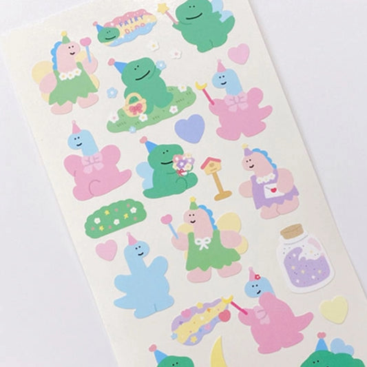 Fairy dino sticker sheet