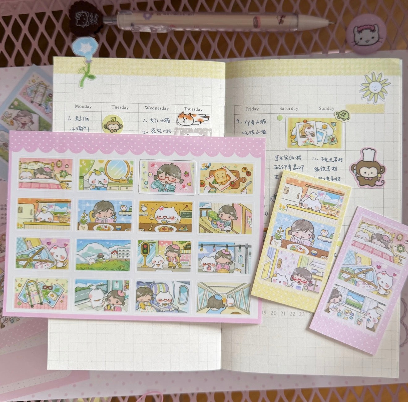 Slice of life sticker sheet