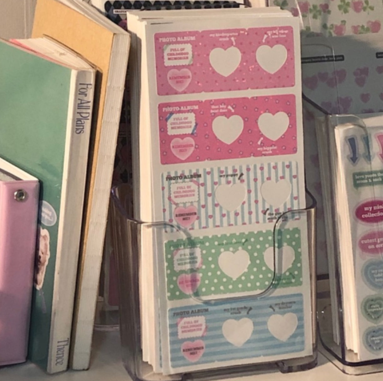 Patterned folding book sticker sheet