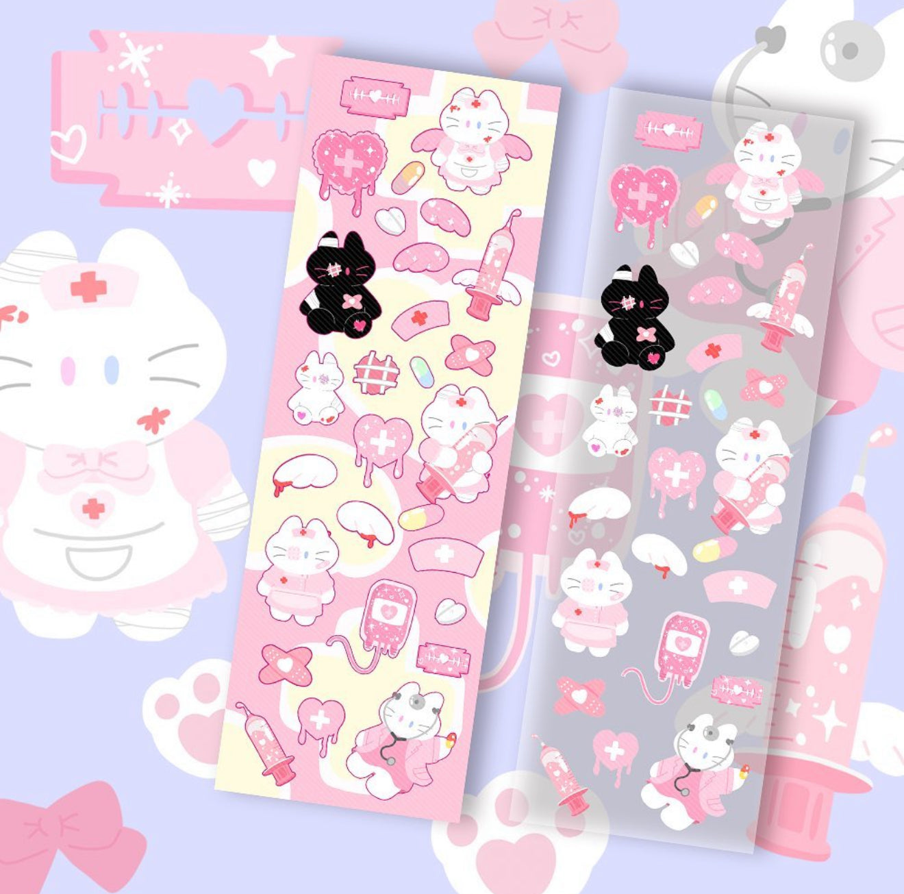 Doctor cat sticker sheet