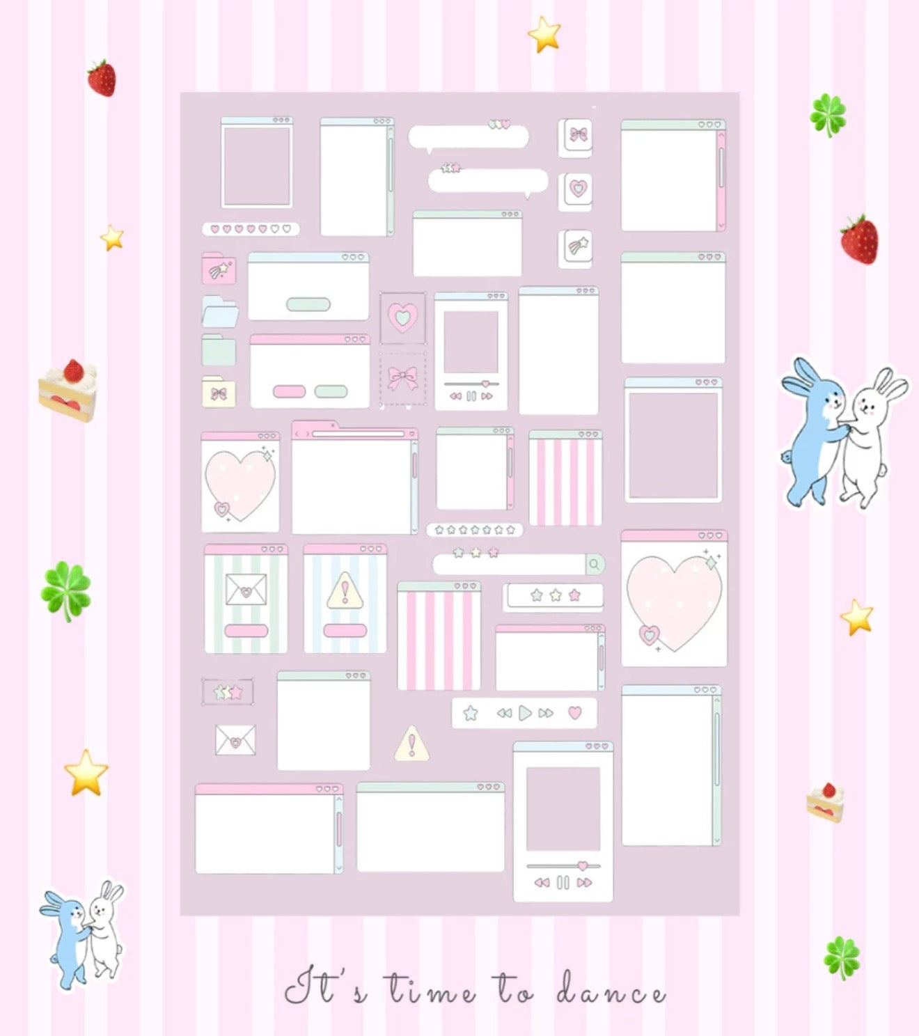Bow messages sticker sheet