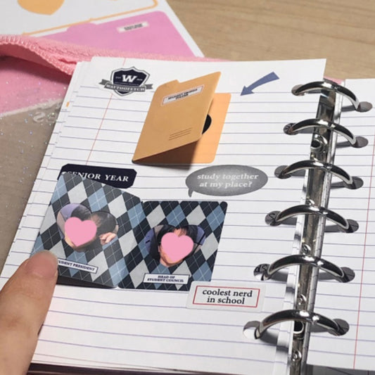 Plaid folding book sticker sheet