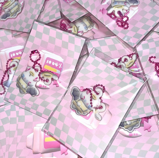 Angel kitty keychain