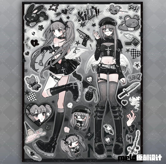 Gothic hunters sticker sheet