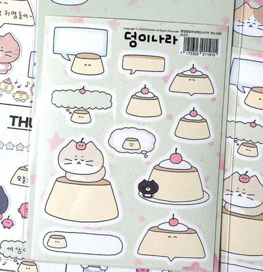 Pudding notes sticker sheet