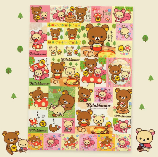 Woodland rilakkuma sticker sheet