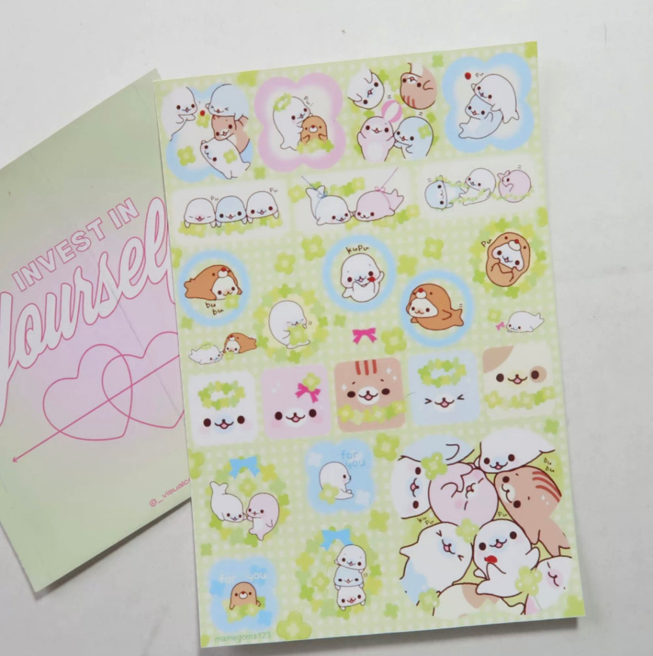 Clover seals sticker sheet