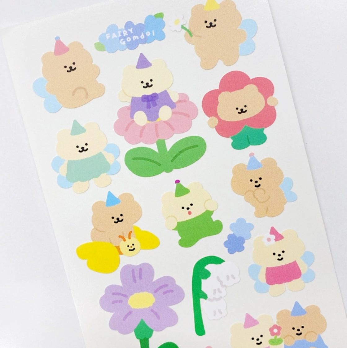 Flower bears sticker sheet