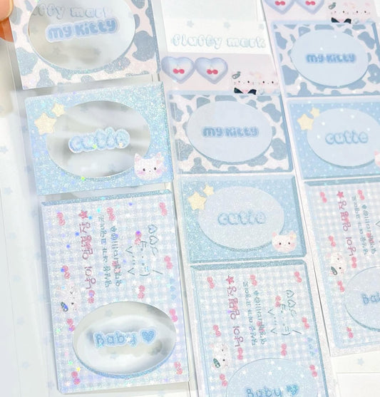 Blue frames sticker sheet