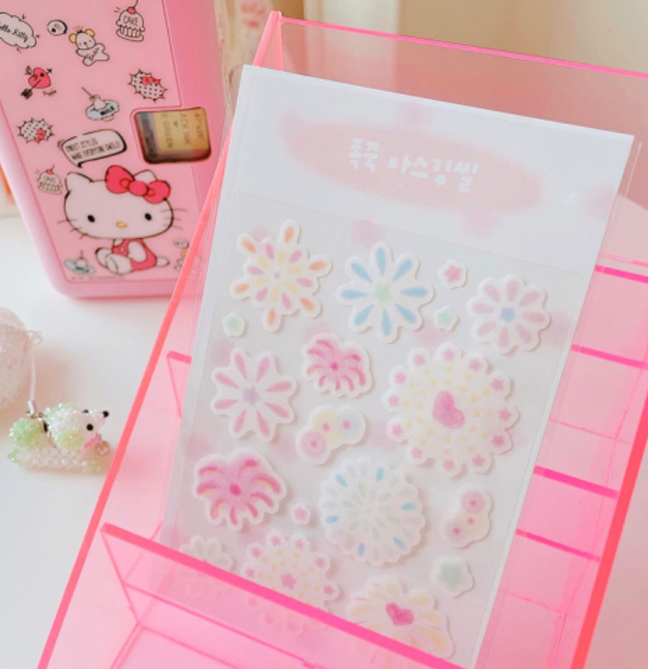 Pastel fireworks sticker sheet