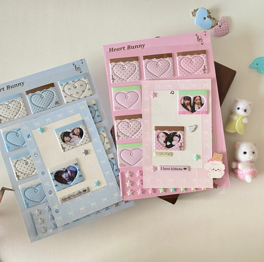 Puffy polka dot heart sticker sheet