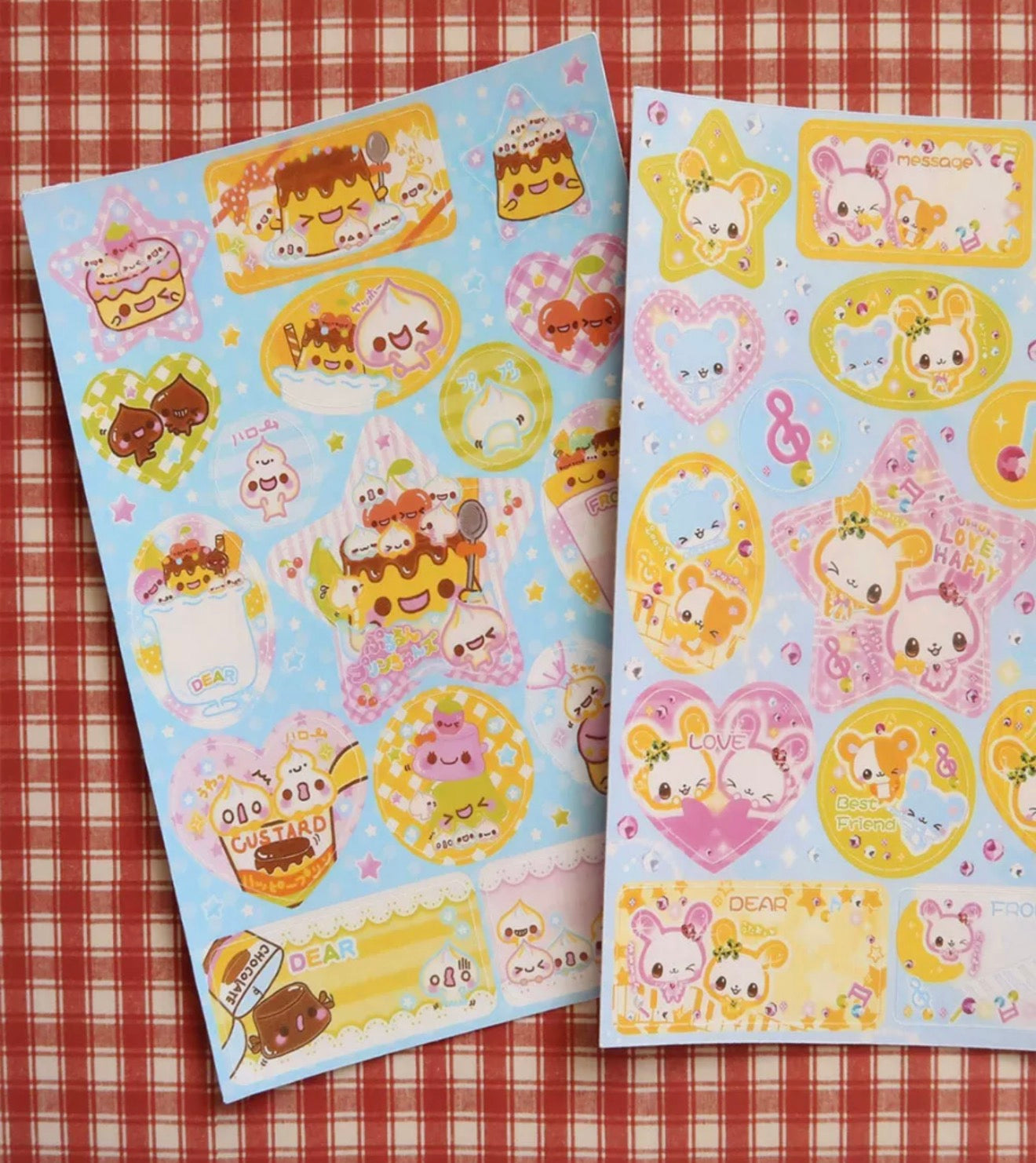 Pudding characters sticker sheet