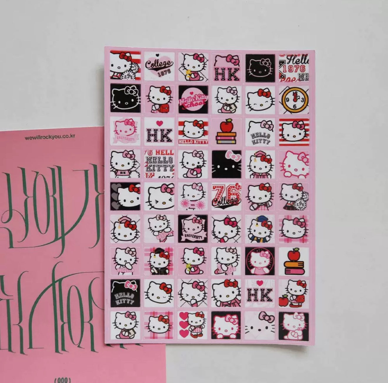 Hello Kitty faces sticker sheet