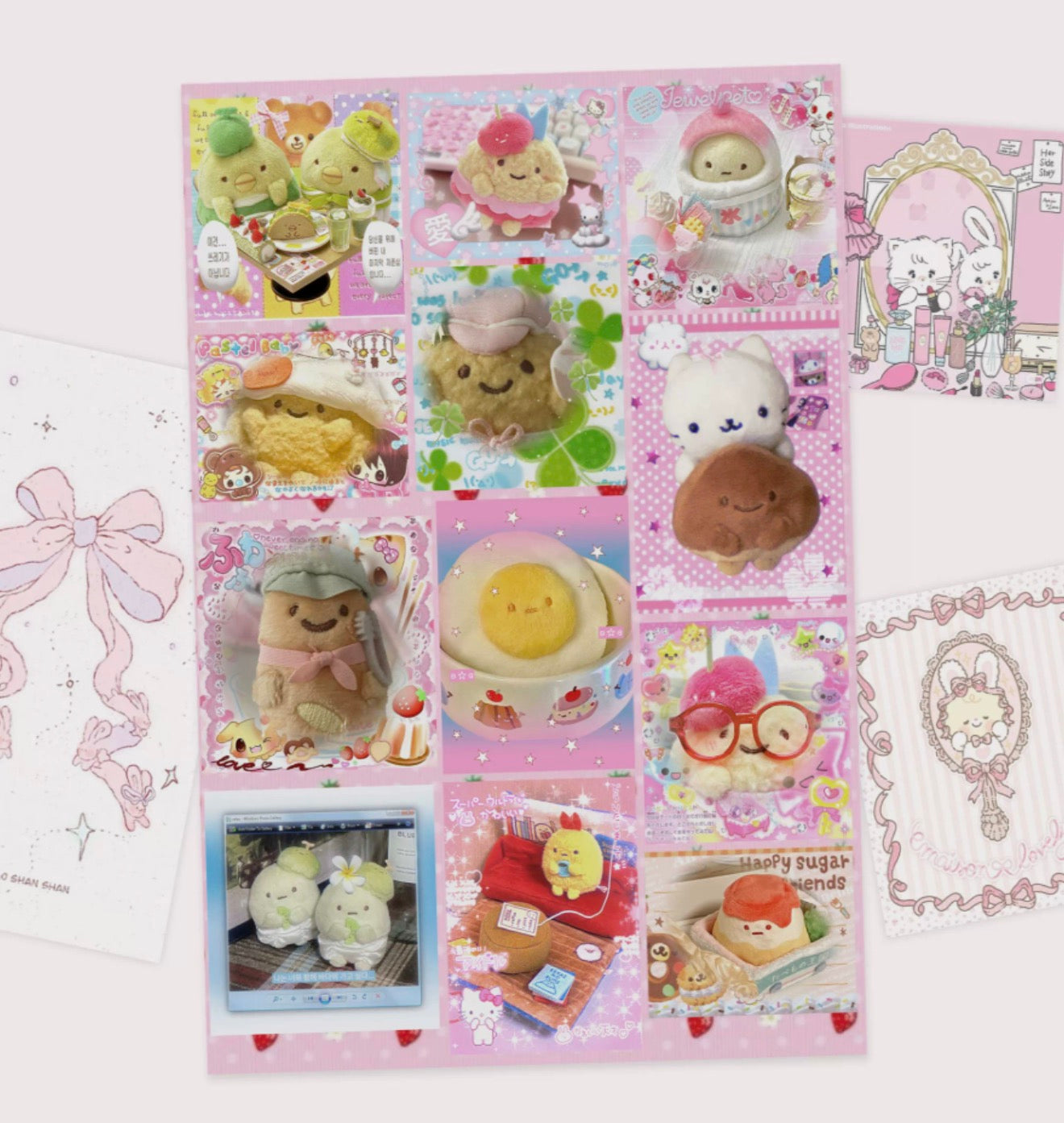 Retro plushies sticker sheet