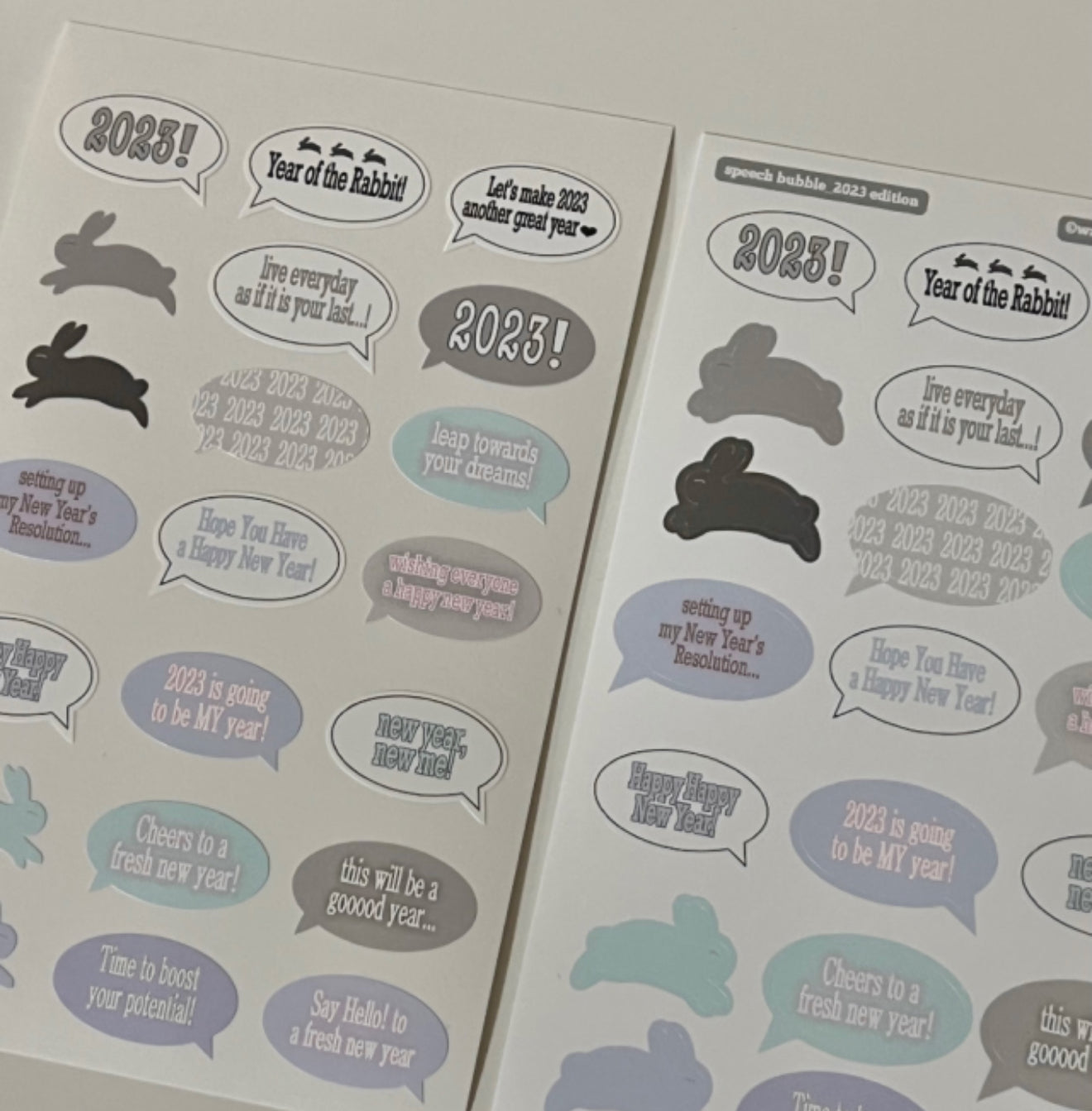 Year of the rabbit sticker sheet