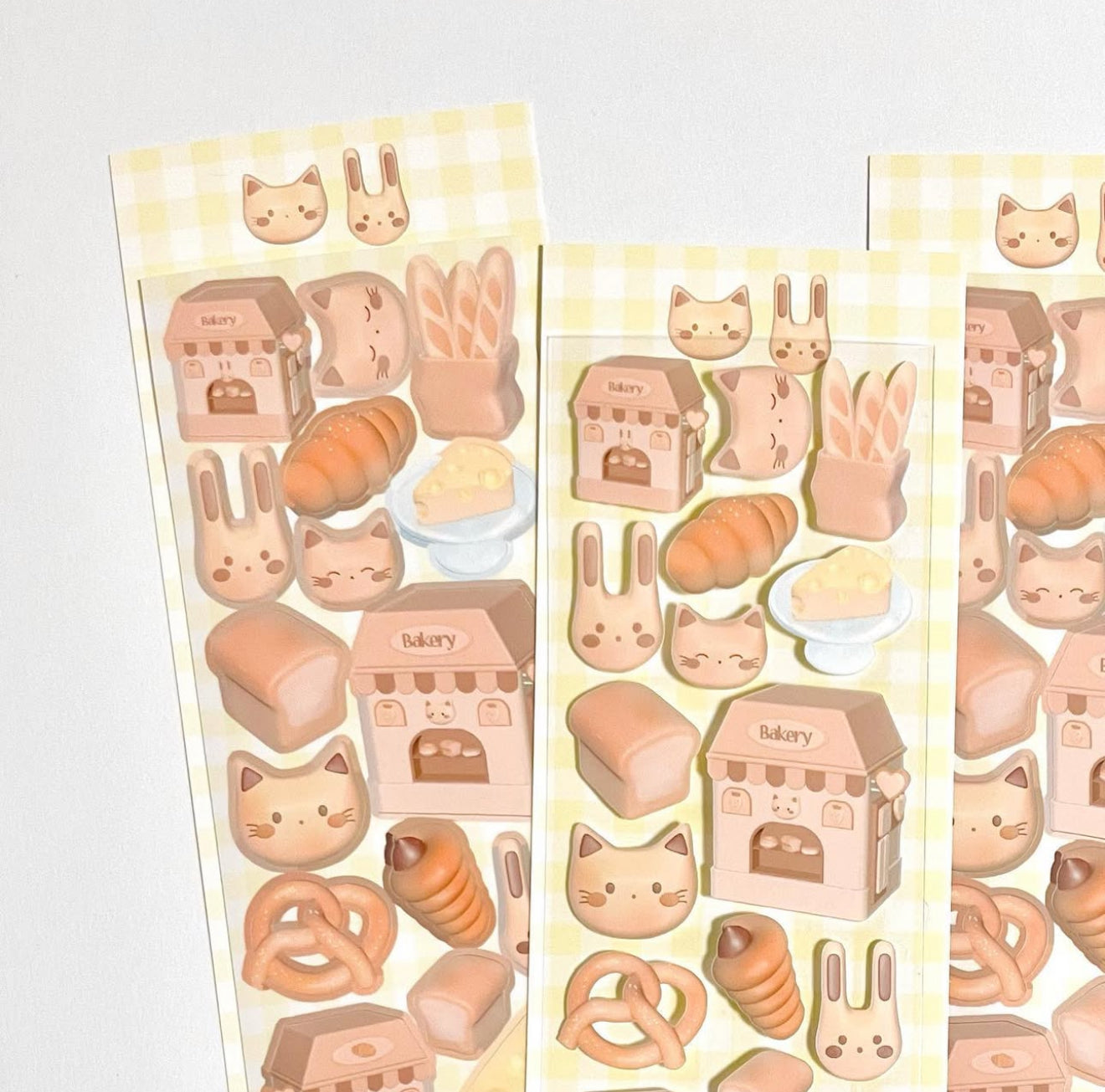 3D bakery sticker sheet