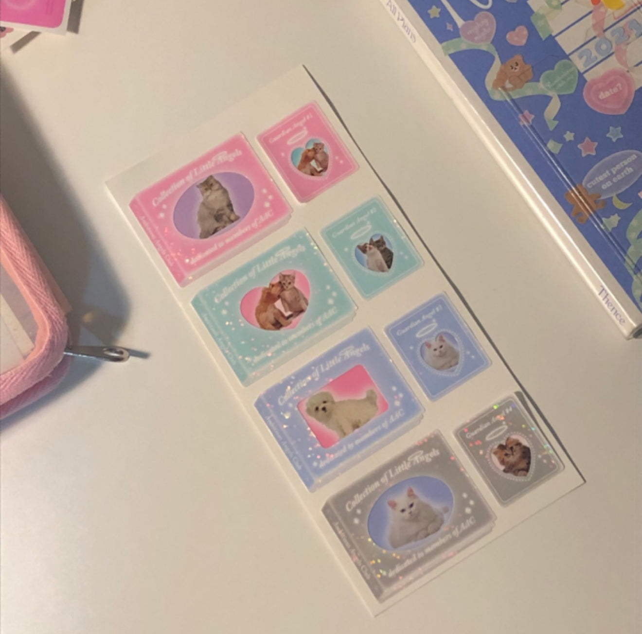 Pastel album frame sticker sheet