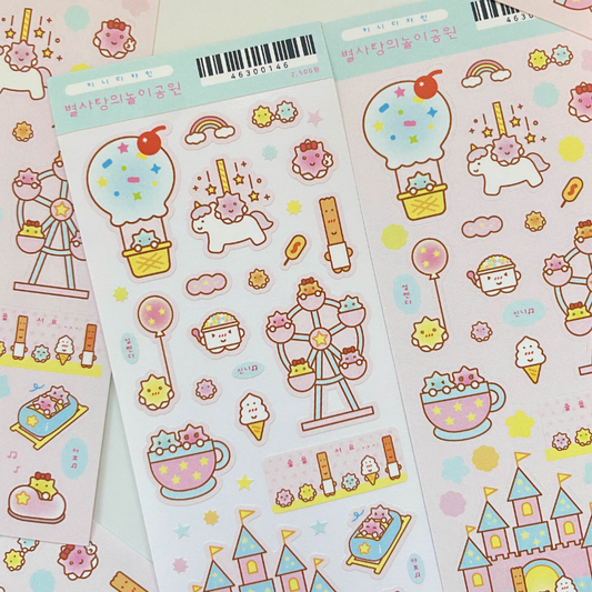 Magical fair ground sticker sheet
