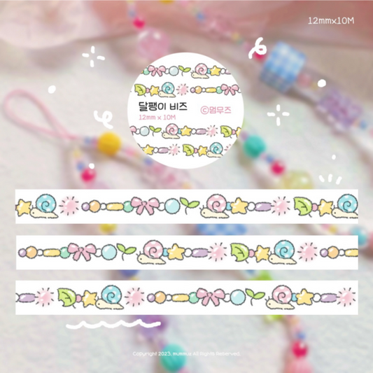 Snail bead washi tape