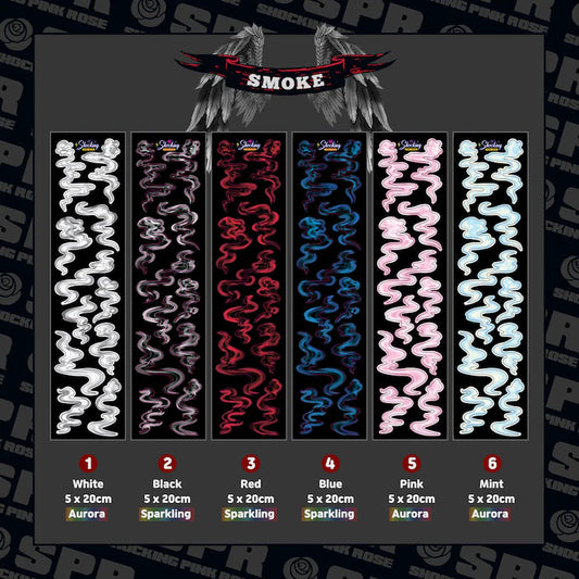 Colorful smoke sticker sheet