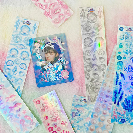 Aquatic shells sticker sheets