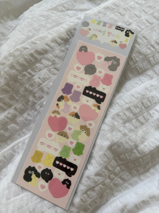 Message cats sticker sheet