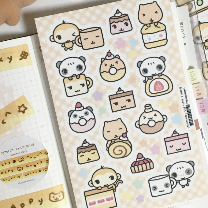 Yum yum dessert sticker sheet
