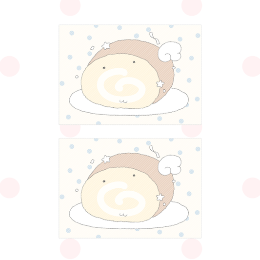 Roll cake sticky notes