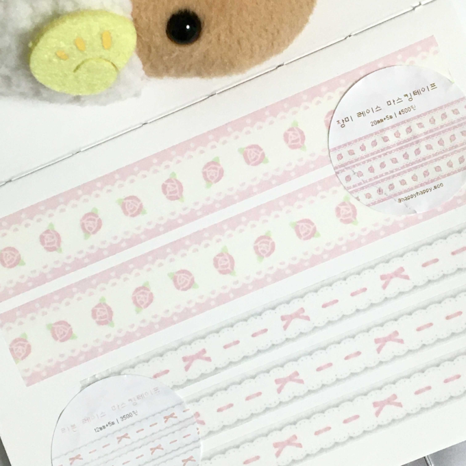 Pastel lace washi tape