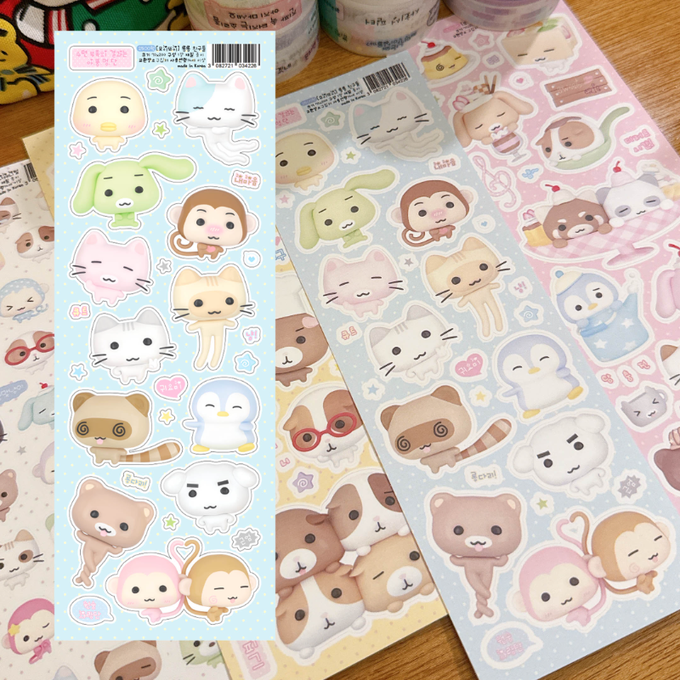Long long friends sticker sheet